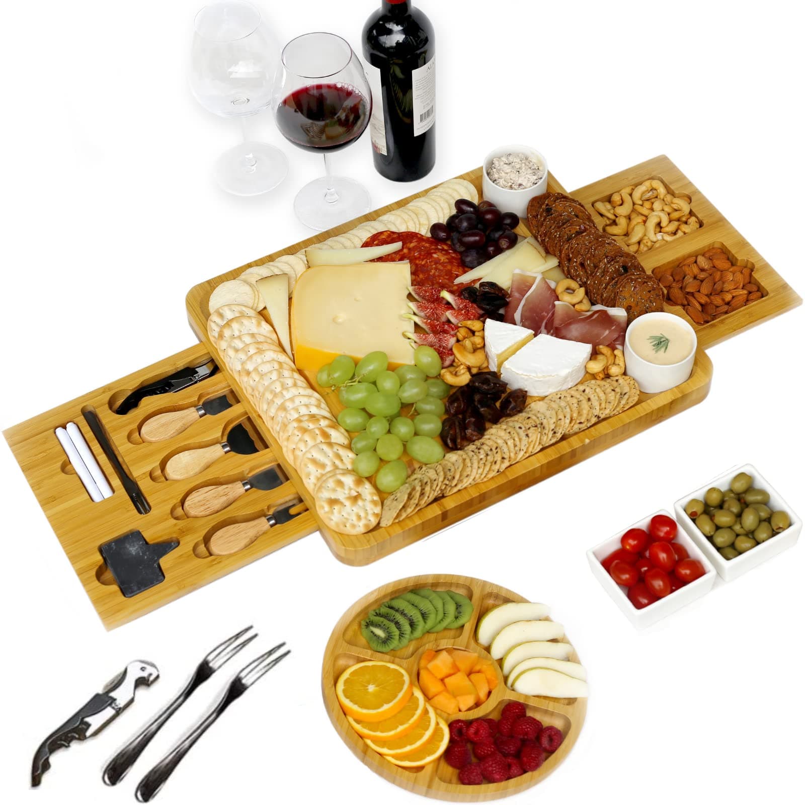 Unique Cheese Board Birthday Gifts for Women & Men – Perfect Anniversary, Wedding & Housewarming Gifts for Couples, Mum, Dad, Her & Him – Charcuterie Board with Knife Set thumbnail 9