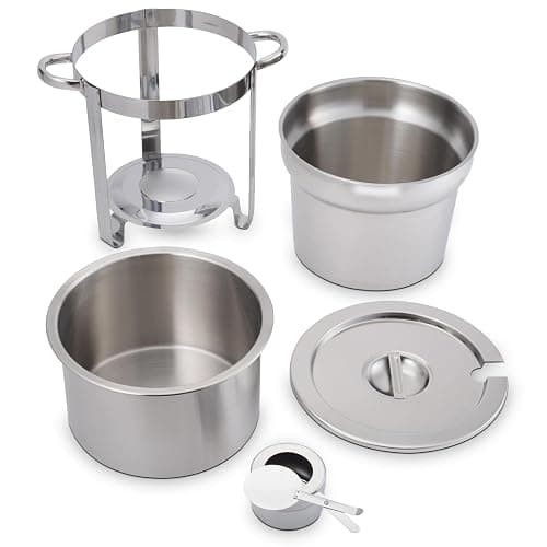 Winco 211 Stainless Steel Marmite Soup Chafer 11qt Round W/ Cover & Fram thumbnail 2