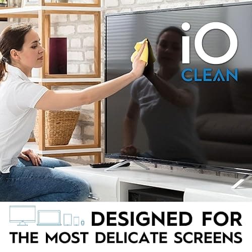 iO Clean Screen Cleaner Spray (16oz - 473ml) – Professional Cleaning Kit for LCD LED OLED TV, Smartphone, iPad, Laptop, Touchscreen and Computer Monitor – Includes 2 Sprayers & Microfibre Cloth thumbnail 8