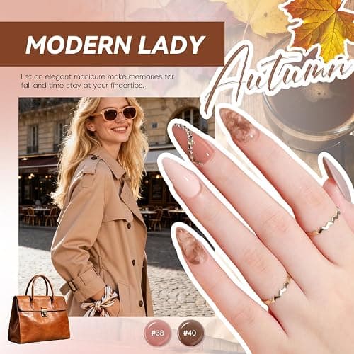 COSCELIA 60 PCS Gel Nail Polish Set, 55 Colors Gel Nail Polish with 5pcs Top Base Coat All Seasons Nail Polish Kit Winter Spring Full Colors Manicure Nail Art Valentines Gifts for Women Teens Girls thumbnail 6