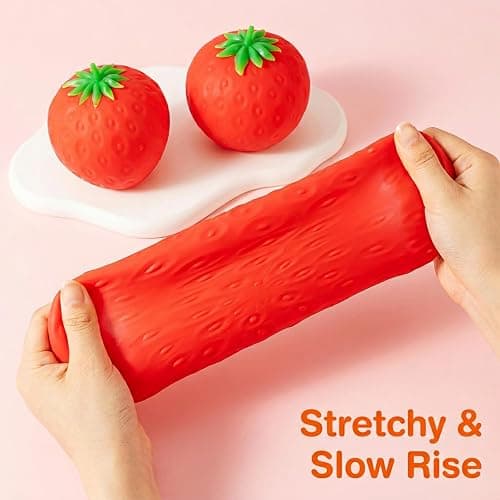 Giant Strawberry Squishy Big Strawberry Squishies Fruit Stress Ball Toys Large Slow Rise Squeeze Huge Rebound Cute Rising Strawberries Model Simulation Fidget Toys Party Favor (Small 3.15in 1pcs) thumbnail 5
