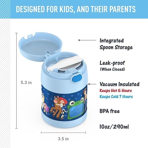 THERMOS FUNTAINER Insulated Food Jar, 10 Ounce, Kid Friendly Food Jar with Foldable Spoon, Toy Story 5 thumbnail 2