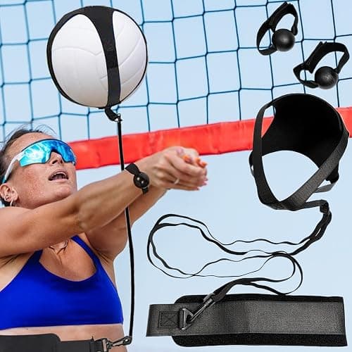 Hitburu Attrezzatura per Allenamento Pallavolo - Allenatore Di Schiacciata Per Principianti | Banda Elastica Portatile con Cintura Regolabile per Giardino, Spiaggia, Palestra e Parco thumbnail 3