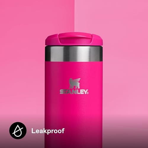 STANLEY 1913 Aerolight Transit Travel Mug 0.35L – Keeps 4 Hours Hot – 6 Hours Cold – Dishwasher Safe – Leakproof – Car Cup Holder Compatible – Insulated Coffee Cup – Pink Vibes thumbnail 5