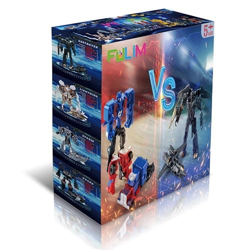 FULIM 8 Pcs Mini Car Robot Toys, 3.5-inch Small Hero Action Figures, Birthday Favors Toys for Kids Age 5 and up. thumbnail 6