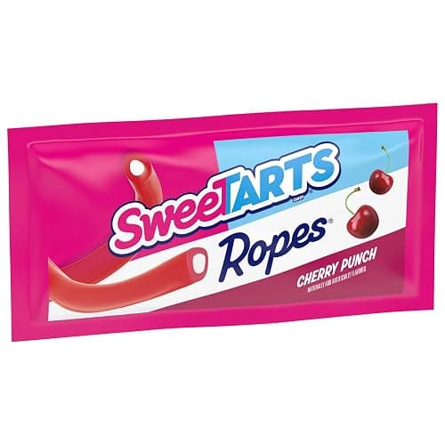 SweeTARTS Ropes Candy, Variety Mix, Cherry Punch, Twisted Rainbow Punch, Tangy Strawberry, Soft and Chewy, 15 oz thumbnail 5