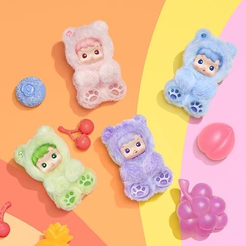 POP MART HACIPUPU Gummy Bear Series-Vinyl Plush Pendant Blind Box, Random Design Action Figures Collectible Toys Decorations, Holiday Birthday Gifts for Girls and Boys, Single Box thumbnail 2