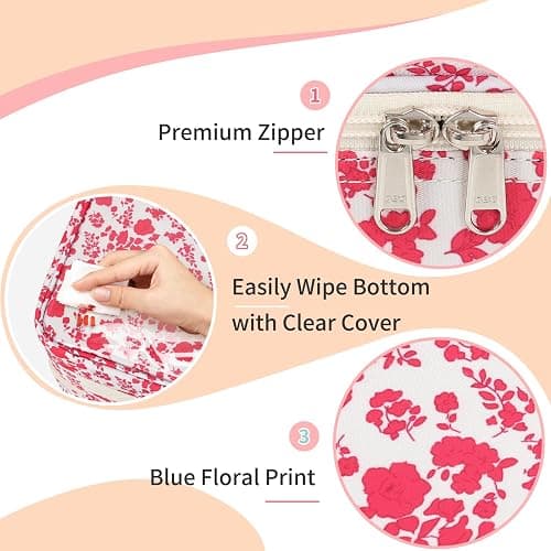 CUBETASTIC Nail Polish Organizer, Nail Supplies Storage Case Holds 45 Bottles Nail Polish & Nail Lamp, Travel Nail Tech Carrying Bag, Nail Kit Bag For Nail Stuff & Manicure Tools thumbnail 5