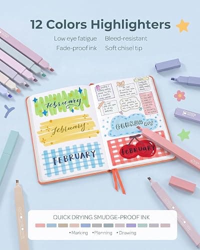 Nicpro 57 PCS Book Annotation Kit with Pen Case, Bible Study Supplies, Pink | 12 Highlighters, 5 Gel Pens, 6 Mechanical Pencil, 2 Marker 1200PCS Transparent Sticky Notes & Tab for Back to School Supplies thumbnail 4