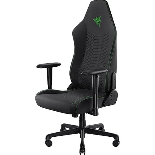 Razer Iskur V2 X Ergonomic Gaming Chair: Built-in Lumbar Support - Widened Seat Base - High Density Foam Cushions - Adjustable 152 Degree Recline - 2D Armrests - Plush Fabric Finish - Black thumbnail 10