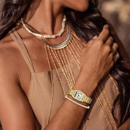 CHEETAH Women’s Gold Bangle Watch and Bracelet Set thumbnail 5