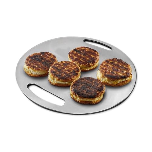 SnS Grills Slow 'N Sear Carbon Steel Flat Top Plancha Griddle - Rotating Durable Griddle for Kettle Grill BBQs - Outdoor Cooking Accessory - Fits 22” Kettles thumbnail 2