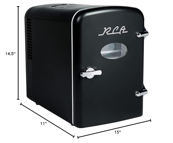 ARCTIC CHEF Mini Retro 6 Can Beverage Refrigerator-Black, RMIS129-BLACK, 0.15 Cubic feet thumbnail 3