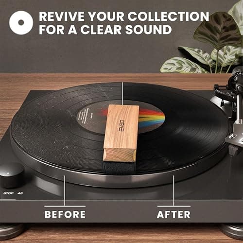 EVEO Vinyl Record Cleaning Kit - 4-in-1 Premium Vinyl Record Cleaner & Vinyl Cleaning Kit with Velvet Brush, Vinyl Cleaner Liquid, Duster & Turntable Stylus Gel thumbnail 2