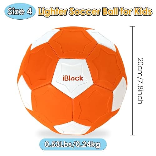 Smartwo Curve Soccer Ball for Kids Size 4, Swerve Soft Soccer Ball for Boys and Girls, Indoor and Outdoor Activities Games, Safe Kick Play in Inside House, Backyard and Lawn, Comes with Pump thumbnail 2