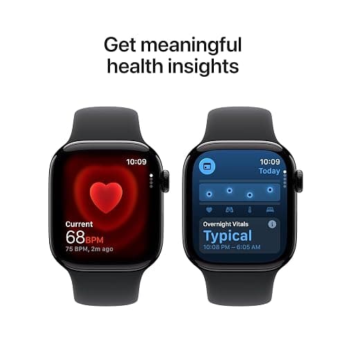 Apple Watch Series 11 [GPS 42mm] Smartwatch with Jet Black Aluminum Case with Black Sport Band - S/M. Sleep Score, Fitness Tracker, Health Monitoring, Always-On Display, Water Resistant thumbnail 5