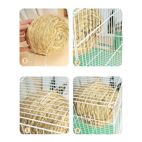Bird Nest, Handwoven Straw Bird Nest for Myna Thrush Budgie Peony Finch Natural Hatching Breeding Cave House for Small Birds thumbnail 3