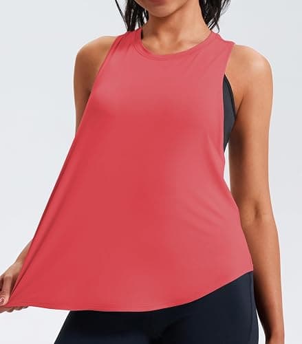 JOYSPELS Workout Tank Tops for Women, Quick Dry Ice Silk Athletic Running Shirts, Loose Fit Sleeveless Gym Tops thumbnail 3