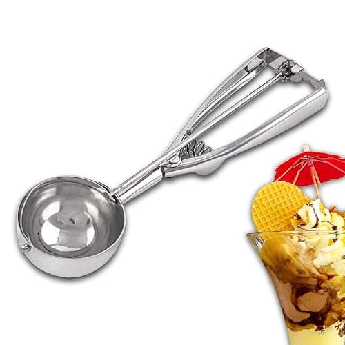 NEU Cuillère à Glace en Acier Inoxydable 22 cm Rouge - 1 Unité - Image 1