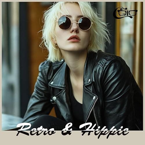 CGID Retro Round Polarized Sunglasses Mens Womens Circle Metal Hippie Shades UV400 Protection E01 thumbnail 3