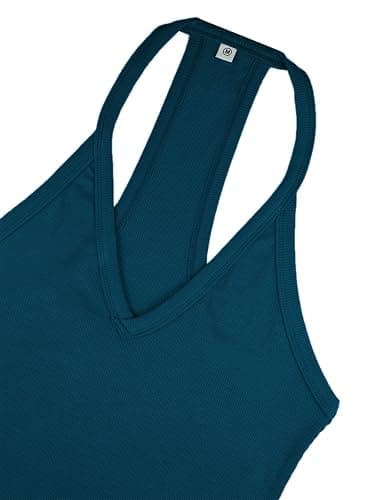 Teal workout top for women thumbnail 3