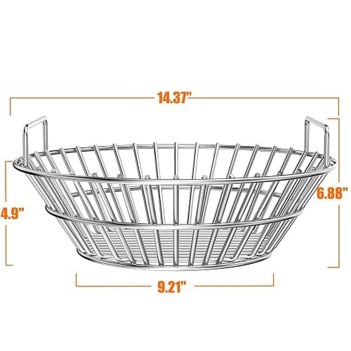 onlyfire Stainless Steel Charcoal Ash Basket Fits Large BGE, Kamado Joe Classic and Other Similar Grills thumbnail 3