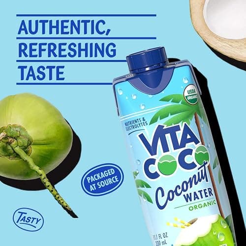 Vita Coco Coconut Water, Pure Organic | Refreshing Coconut Taste | Natural Electrolytes | Vital Nutrients | 11.1 Oz (Pack Of 12) thumbnail 3
