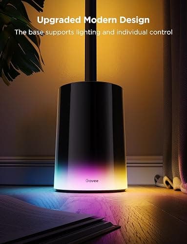 Govee Floor Lamp 2 with Matter, RGBIC, Warm Cool White LED, Alexa Compatible, 1725lm, Music Sync, Scene Modes, Smart Floor Lamp for Living Room, Bedroom, Black(1 Pack) thumbnail 2