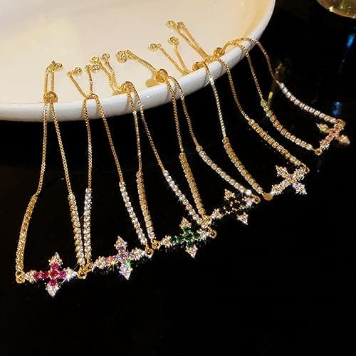 VIBILIA Bracelets for Women, Cross Bracelets for Women Trendy, Adjustable Bracelets, Dainty Tennis Bracelets, Catholic Gift for Mom Daughter Wife Sister Friend, Communion Gift thumbnail 7