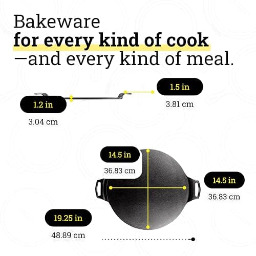 Lodge Seasoned Cast Iron Pizza Pan 15 Inch - Pre-Seasoned, Round Pizza Pan with Dual Assist Handles - Even Heat Distribution- PFAS-Free, Non-Toxic Cookware - Oven Safe thumbnail 7