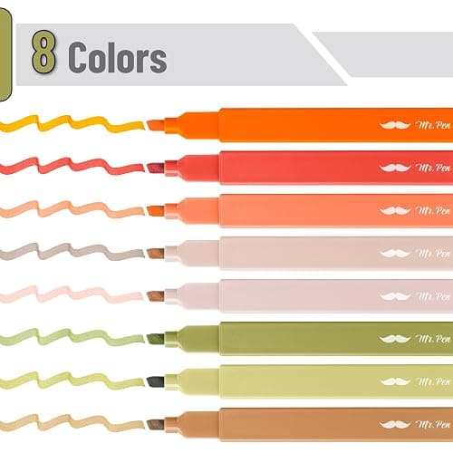 Mr. Pen- Aesthetic Highlighters No Bleed, 8 Pack, Assorted Colors | Chisel Tip, Cute Highlighters Assorted Colors for Journaling, Highlighting, Underlining, Fast Dry, Back to School Supplies thumbnail 3