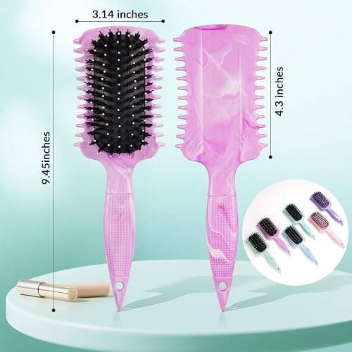 Curl Defining Brush, Curly Hair Brush Products for Effortlessly Detangling Shaping and Styling Women's Men's Curls on All Wet or Dry Hair Types, Reduces Frizz (Marble Purple) thumbnail 5