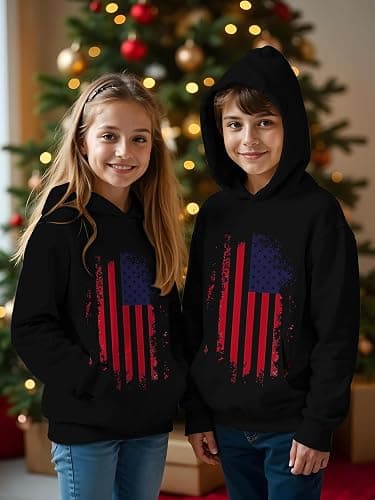 sanatty 3D Print Hoodies for Teen Boys Kids, Graphic Printed Sweatshirt Pullover, 6-16 Years, with Pockets thumbnail 3
