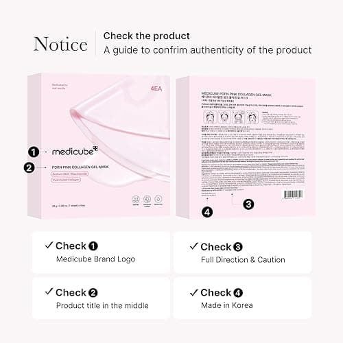 medicube Salmon DNA PDRN pink collagen jelly gel mask | overnight face mask for glass glow skin- elasticity, hydrating, firming and moisturizing | korean skincare, 28g, 4ea thumbnail 2