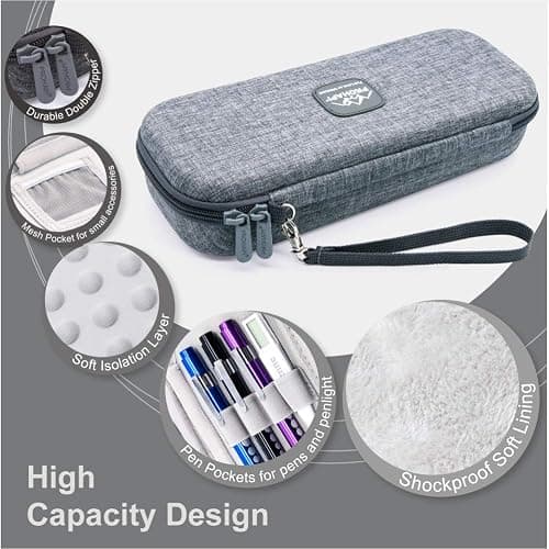 PROHAPI Hard Stethoscope Case, Large Stethoscope Carrying Case with ID Slot, Compatible with 3M Littmann/ADC/Omron/MDF Stethoscope Includes Mesh Pocket for Nurse Accessories (Volcanic Grey) thumbnail 4