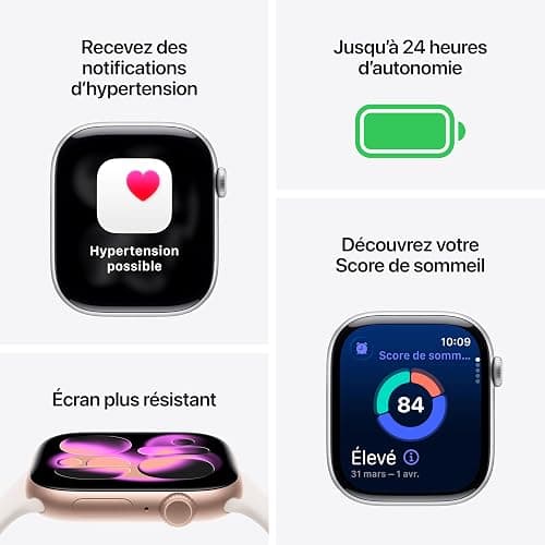 Apple Watch Series 11 [GPS 42 mm] Montre connectée avec boîtier Or Rose et Bracelet Sport Rose Tendre. Score de Sommeil, Moniteur d’activité, Suivi de la santé, écran Toujours activé thumbnail 2