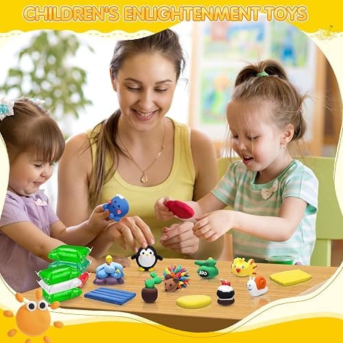 Air Dry Clay Bulk, Modeling Clay for Kids, 150 Pcs, Multicolored | Lightweight Foam Modeling Clays,DIY Molding Clays for Kids Adults = Gifts Supplies,DIY Crafts School Projects, Easy to Shape thumbnail 6