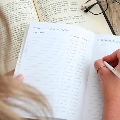 Reading Journal For Book Lovers - Journals to Review 55 Books - Ultimate Reader Kit with Tracker, Log, Challenge & Prompt Guides - Reading Accessories For Book Lovers Or Book Club Tracking - Brown thumbnail 9