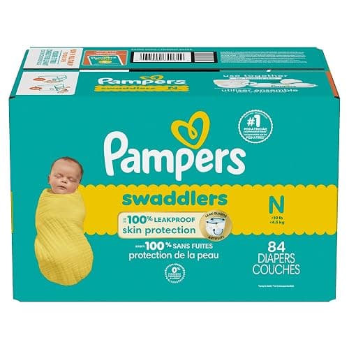 Pampers Baby Diapers - Swaddlers - Size 0, 84 Count, Ultra Absorbent Disposable Newborn Diaper thumbnail 16