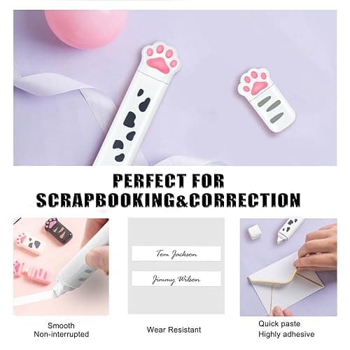 PANDENNER Cute School Supplies, Cute Stationary,Birthday Party Favors Set,Including Pencil Sharpener,Eraser, Correction Tape, Ruler, Mini Scissors,Utility Knife, for Cute School Supplies thumbnail 3