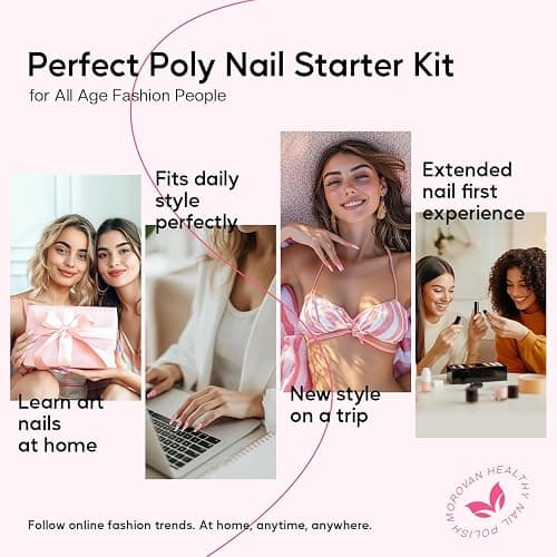 Poly Gel Nail Kit for Beginners: 15 Colors Gel Extension Nail Starter Kit with Slip Solution U V Light for Women Girls at Home DIY thumbnail 8