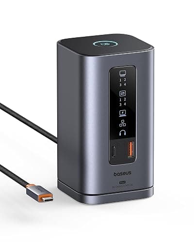 Baseus Docking Station, Spacemate(Win) 11 in 1, Triple Display, 4K HDMI and DP, 10Gbps USB A/C Ports, Gigabit Ethernet, 100W PD, Audio, Laptop Docking Station for Windows/Dell/HP/Lenovo/Asus/Acer/Mac - Image 1