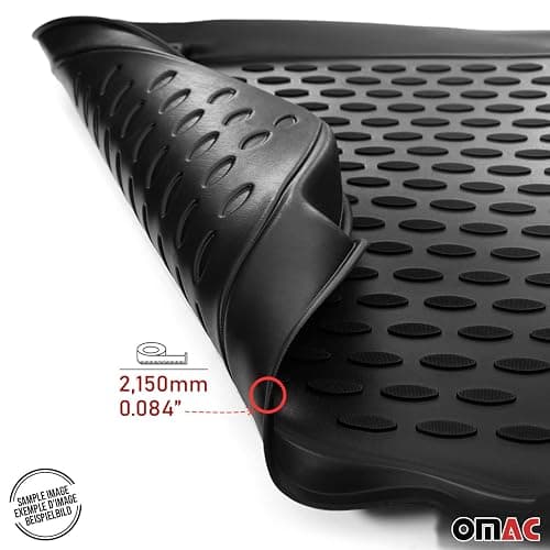 OMAC Gummimatten Fußmatten mit hohen Rand 3D kompatibel mit VW Up 2011-2020 TPE Automatten Schwarz 4X thumbnail 7
