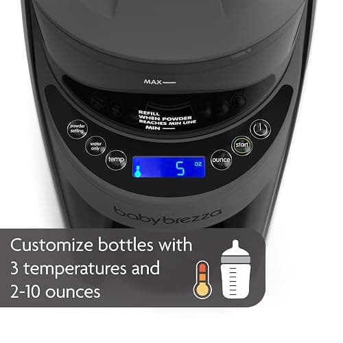 Baby Brezza Formula Pro Advanced Formula Dispenser Machine - Automatically Mix a Warm Formula Bottle Instantly - Easily Make Bottle with Automatic Powder Blending, Charcoal thumbnail 4