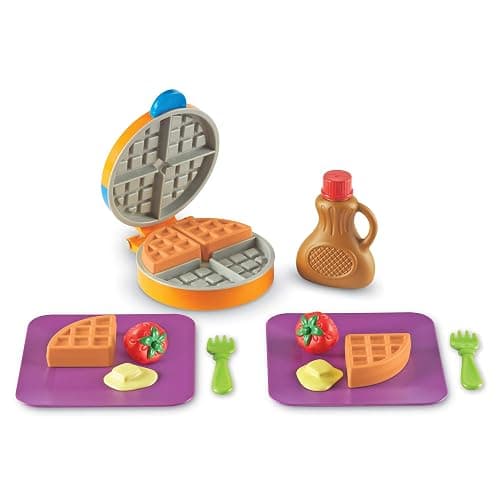 Learning Resources New Sprouts Waffle Time - Breakfast Pretend Play Food Kitchen Toys, Montessori Educational Game, Fine Motor Skills, Gifts for Boys and Girls thumbnail 5