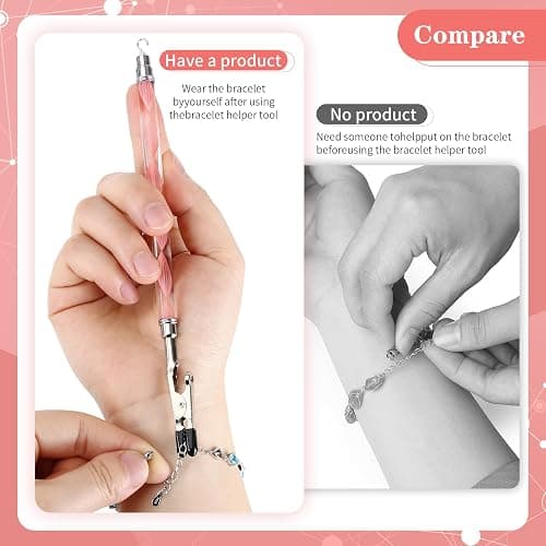 2 in 1 Bracelet Helper Tool -WIFORT Bracelet Helper to Put on Yourself, Quick Release Fastening Jewelry Clasp Helpers,Bracelet Assist Tool with Hook for Necklace, 197mm Extended Design thumbnail 2