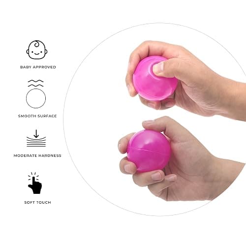 Straame Playballs, Crush-Proof, Colourful Pit Balls for Kids Baby-Approved Multi-Pack Toddler Ball Pit, Smooth Plastic Balls, No Sharp Edges, Non-Toxic & BPA Free. thumbnail 2