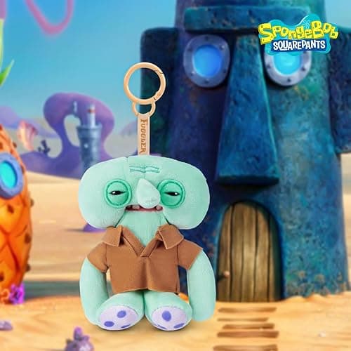 Fuggler SpongeBob 5-Inch Plush Keyring by ZURU, Funny Ugly Monster Bag Clip-on Stuffed Animal, Multiple Characters Available thumbnail 6