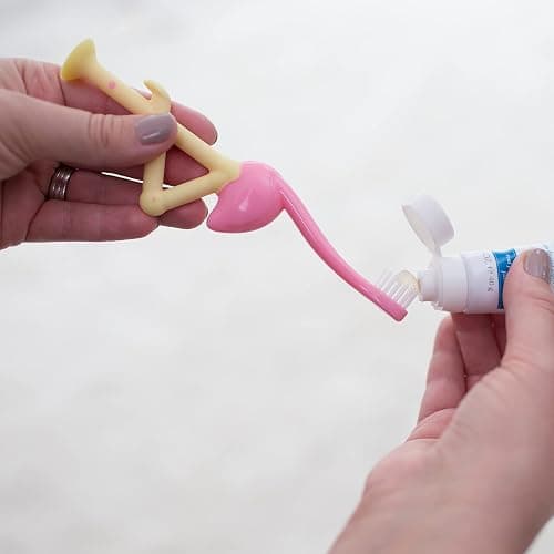 Dr. Brown's Baby and Toddler Toothbrush, Flamingo 1-Pack, 1-4 Years thumbnail 8