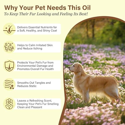 GJYC PET Pet Fur Care Oil - Detangles, Reduces Shedding - Adds Shine with Collagen & Natural Oils - Leave-in Conditioner for Dogs & Cats - 1.01 fl. oz thumbnail 6